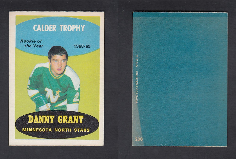 1969-70 O-PEE-CHEE HOCKEY CARD #208 D. GRANT photo 1969-70 O-PEE-CHEE HOCKEY CARD #208 D. GRANT photo