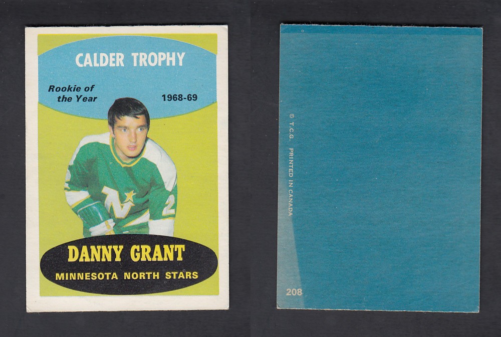 1969-70 O-PEE-CHEE HOCKEY CARD #208 D. GRANT photo 1969-70 O-PEE-CHEE HOCKEY CARD #208 D. GRANT photo