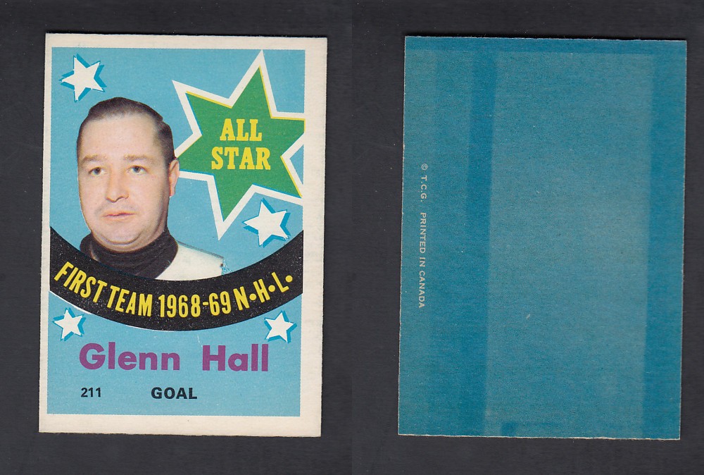 1969-70 O-PEE-CHEE HOCKEY CARD #211 G. HALL photo 1969-70 O-PEE-CHEE HOCKEY CARD #211 G. HALL photo