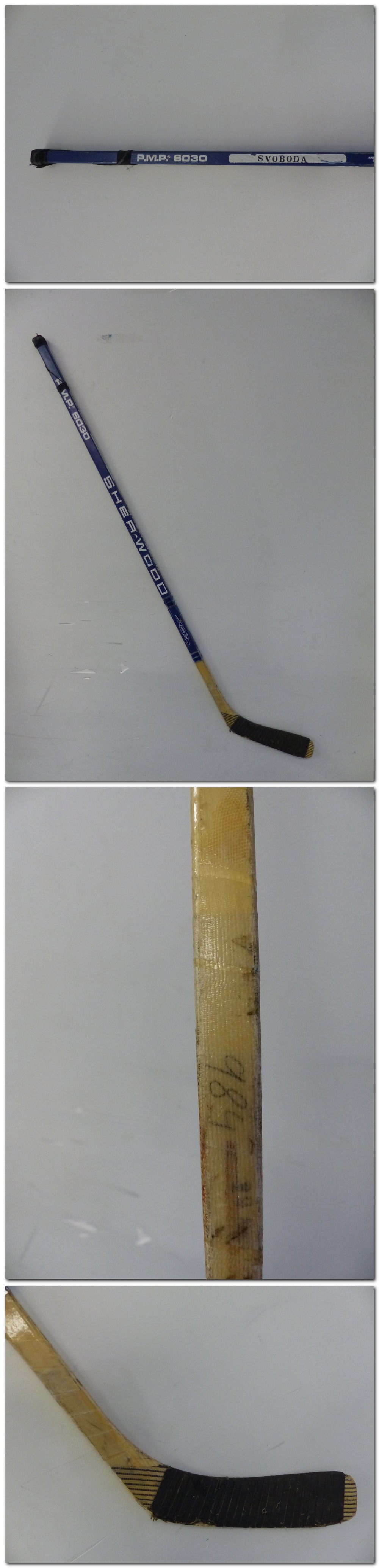 1986 MONTREAL CANADIENS P. SVOBODA STANLEY CUP GAME USED STICK photo 1986 MONTREAL CANADIENS P. SVOBODA STANLEY CUP GAME USED STICK photo