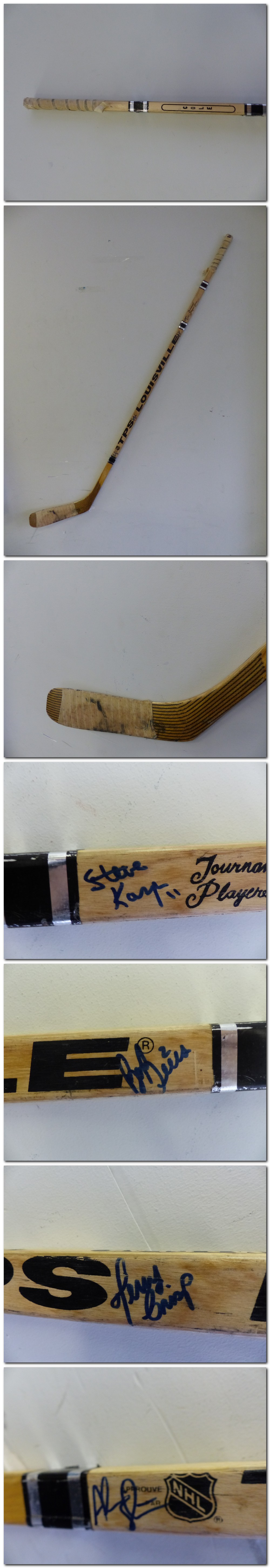 1990'S NEW JERSEY DEVILS E. COLE GAME USED STICK photo