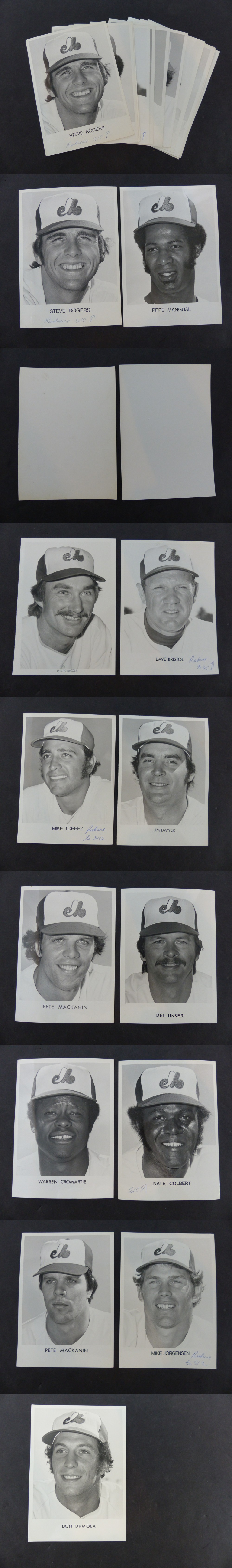 1970'S MONTREAL EXPOS MEDIA PHOTO LOT OF 13 photo