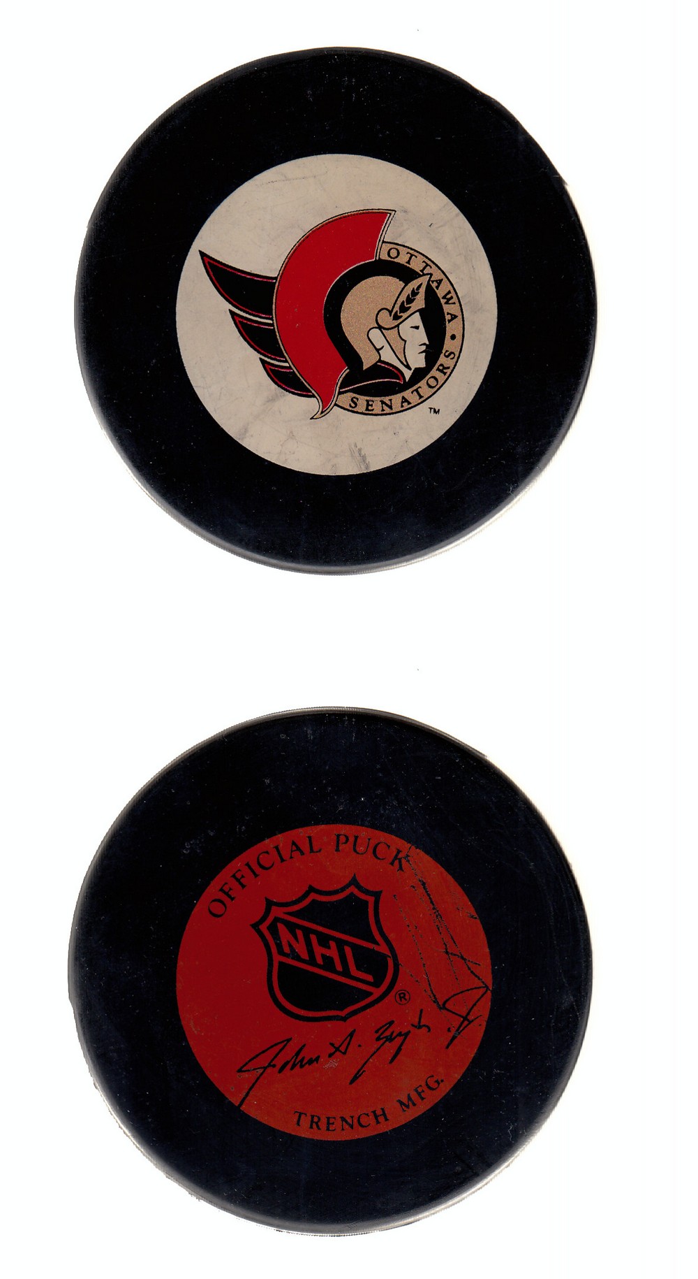 1985-92 CZECHOSLOVAKIA OTTAWA SENATORS PUCK photo