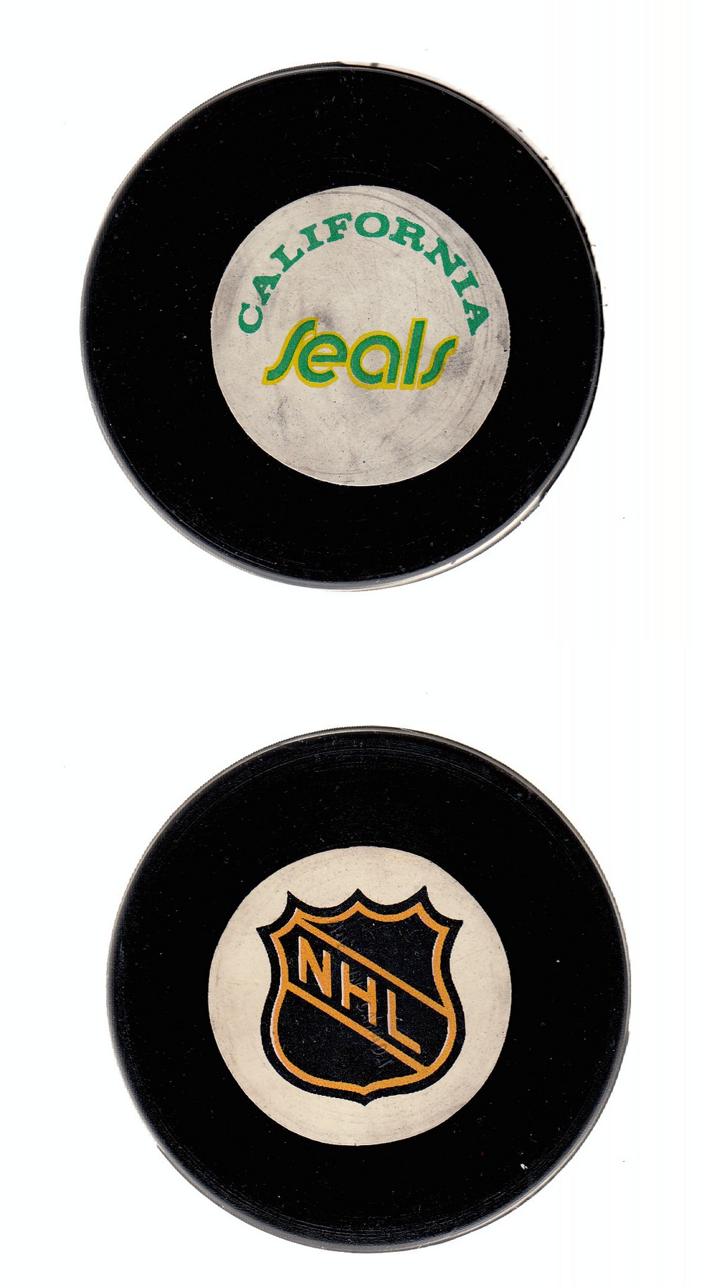 1972-74 BILTRITE CALIFORNIA SEALS PUCK photo