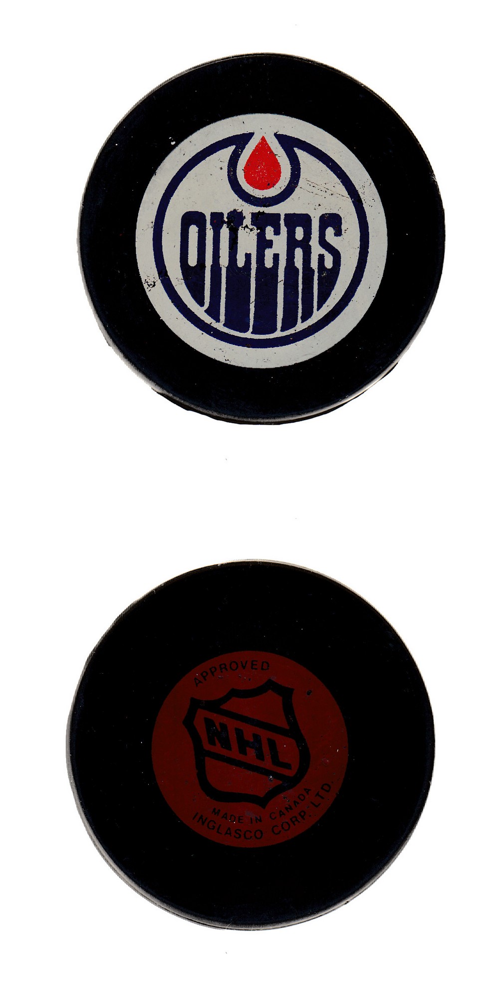 1980-85 VICEROY EDMONTON OILERS GAME PUCK photo