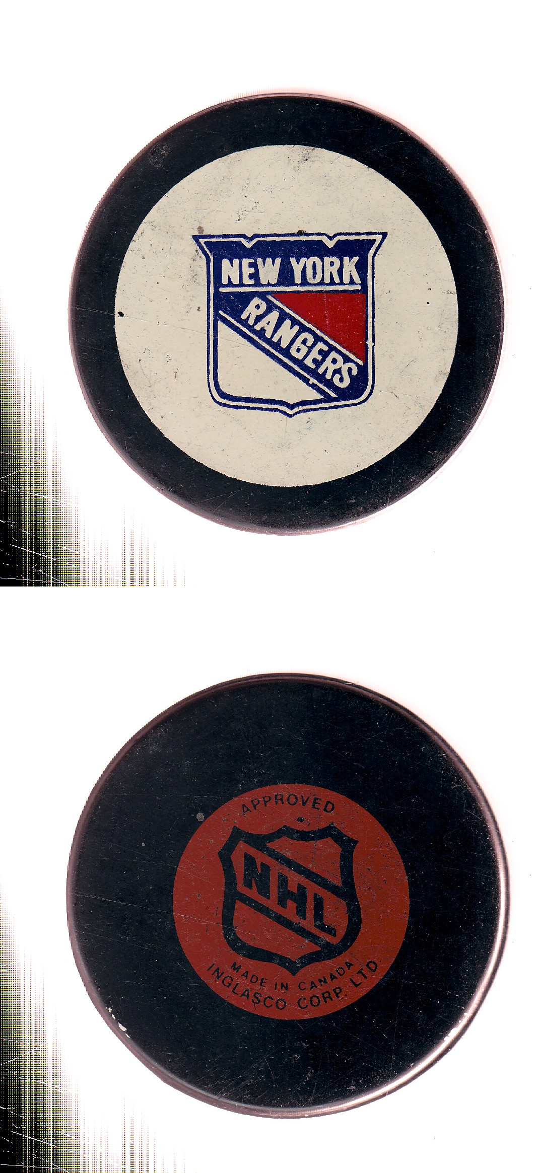 1979-80 BILTRITE NY RANGERS GAME PUCK photo 1979-80 BILTRITE NY RANGERS GAME PUCK photo