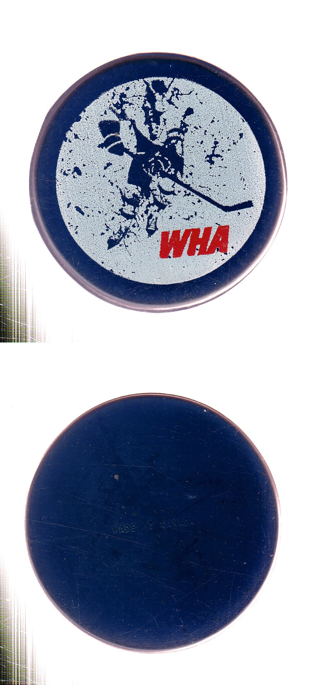 1972 BILTRITE BLUE SLUG LARGE REVERSE SMALL WHA GAME PUCK photo