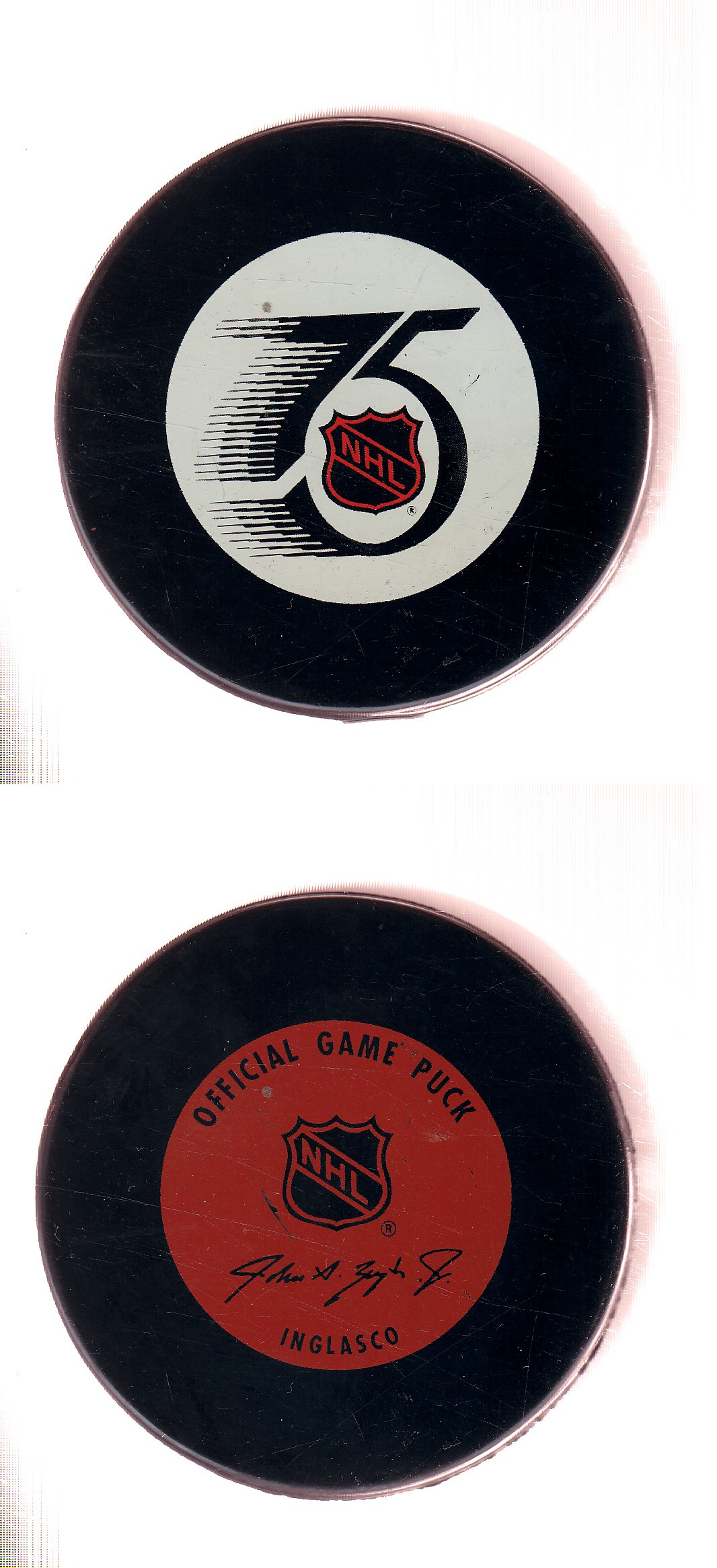 1992-93 IN GLAS CO NHL GAME PUCK photo