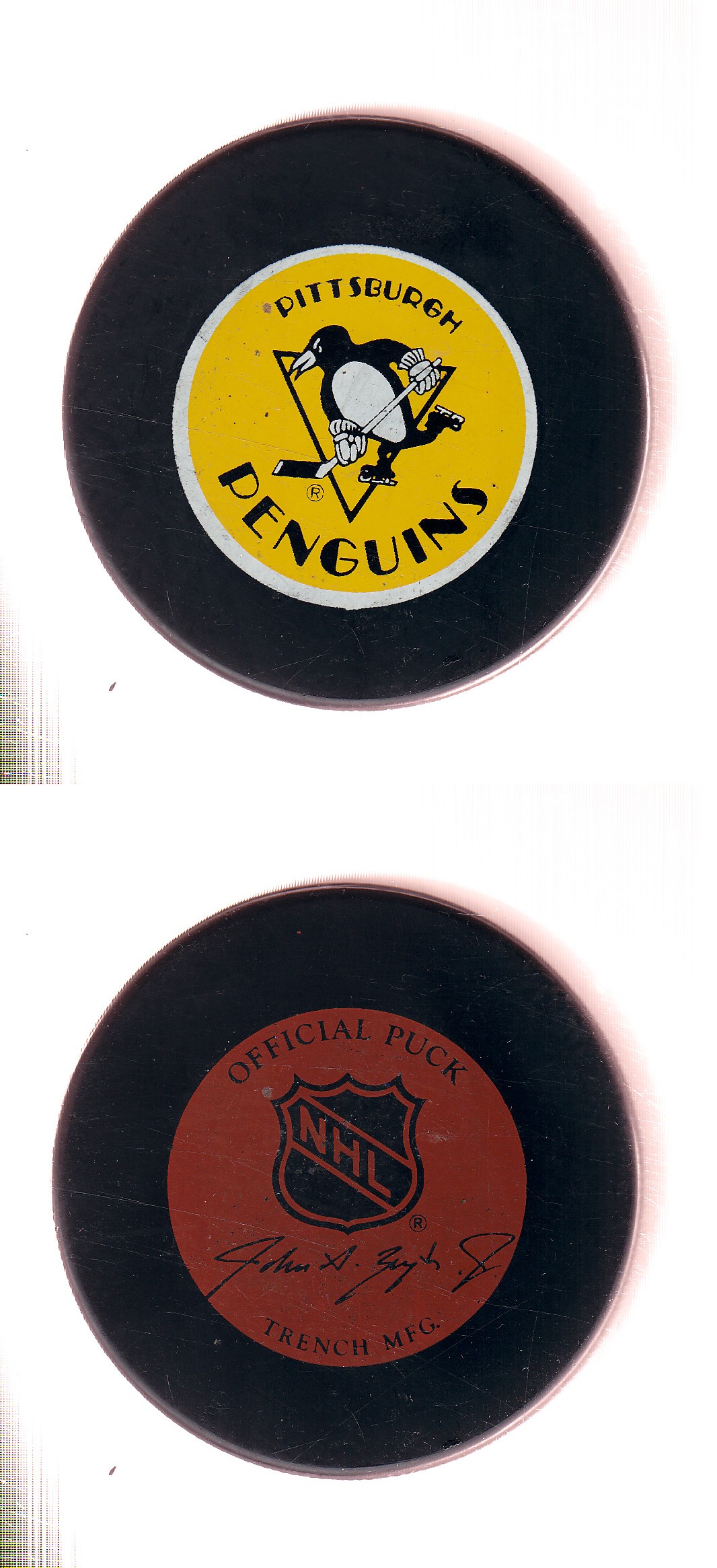 1985-92 GTO (NO OFFICIAL) PITTSBURGH PENGUINS GAME PUCK photo 1985-92 GTO (NO OFFICIAL) PITTSBURGH PENGUINS GAME PUCK photo