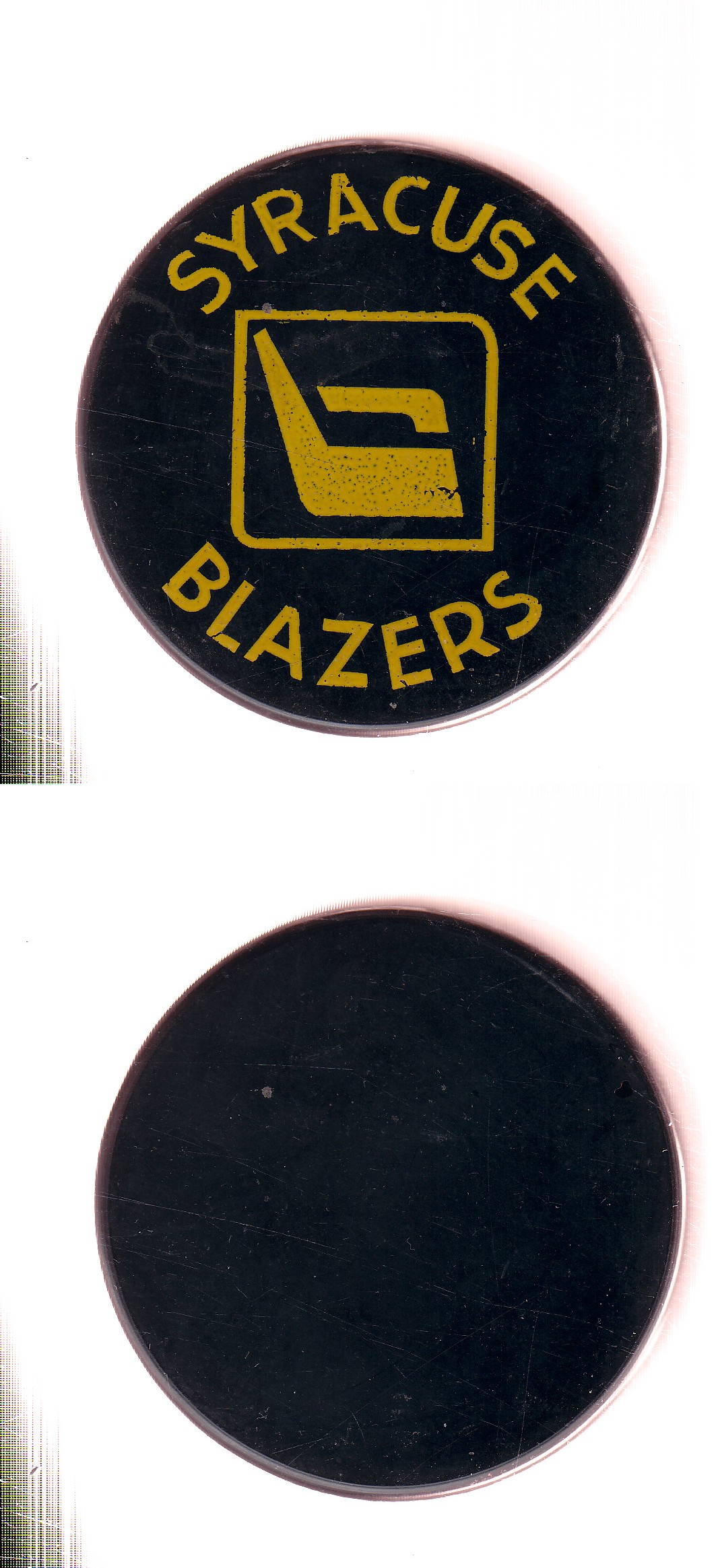 1970-73 CZECHOSLOVAKIA SYRACUSE BLAZERS GAME PUCK photo