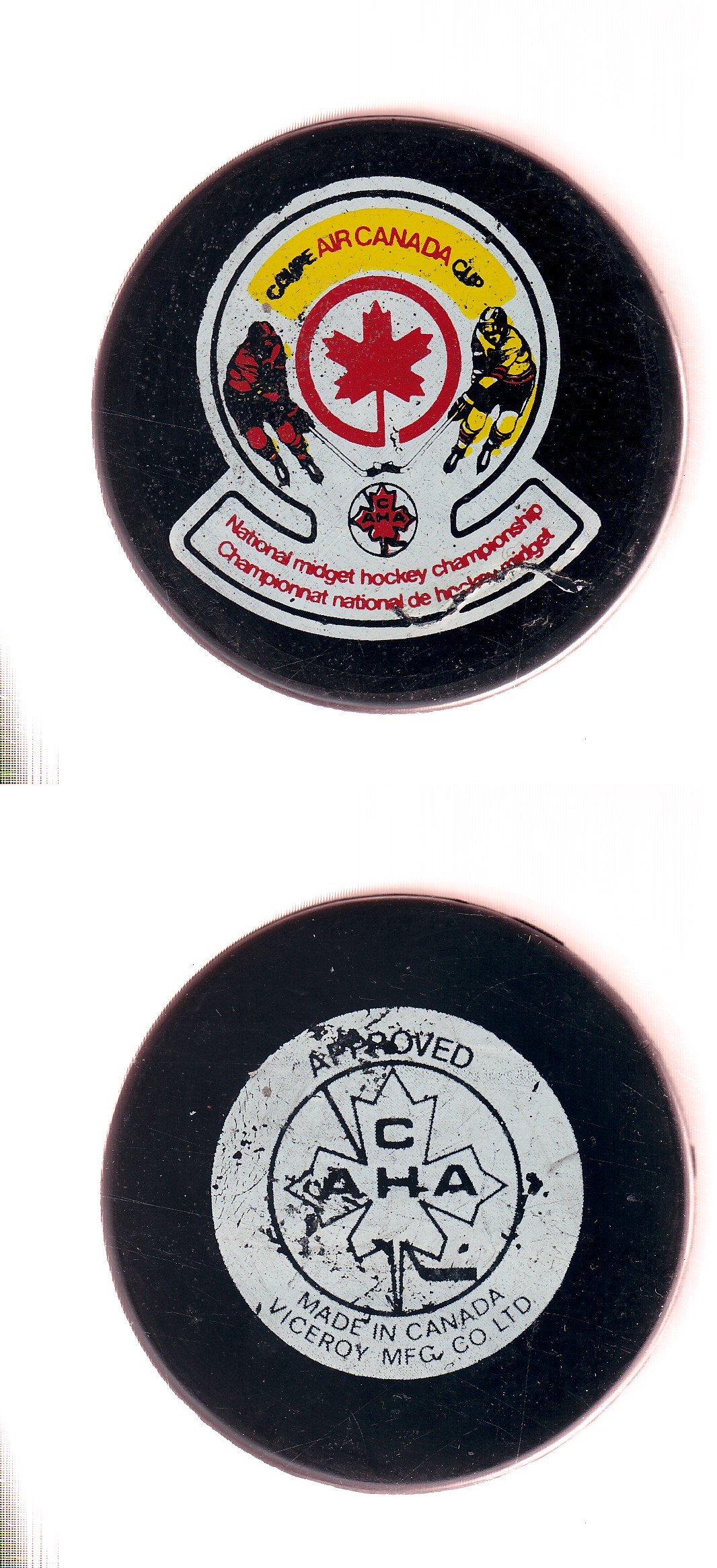 1980'S VICEROY AIR CANADA CUP GAME PUCK photo 1980'S VICEROY AIR CANADA CUP GAME PUCK photo