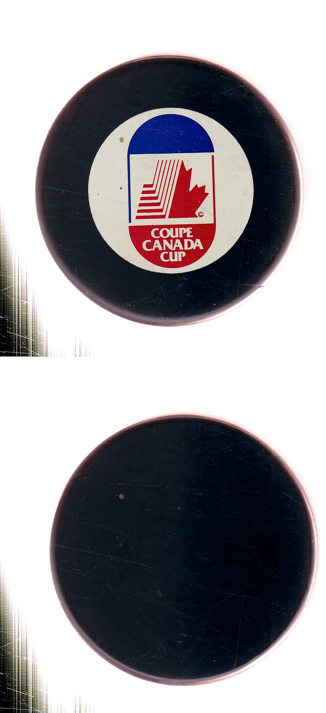 1984 GENERAL TIRE CANADA CUP GAME PUCK photo 1984 GENERAL TIRE CANADA CUP GAME PUCK photo