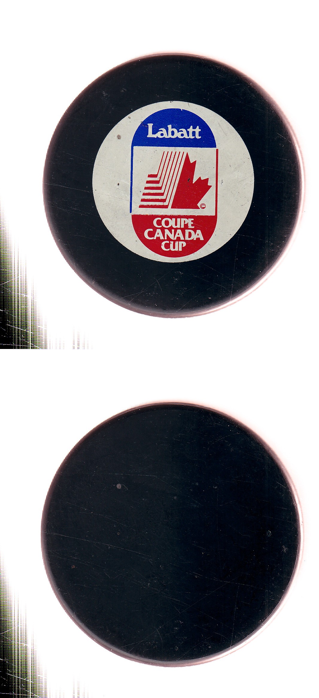 1984 GENERAL TIRE CANADA CUP GAME PUCK photo 1984 GENERAL TIRE CANADA CUP GAME PUCK photo