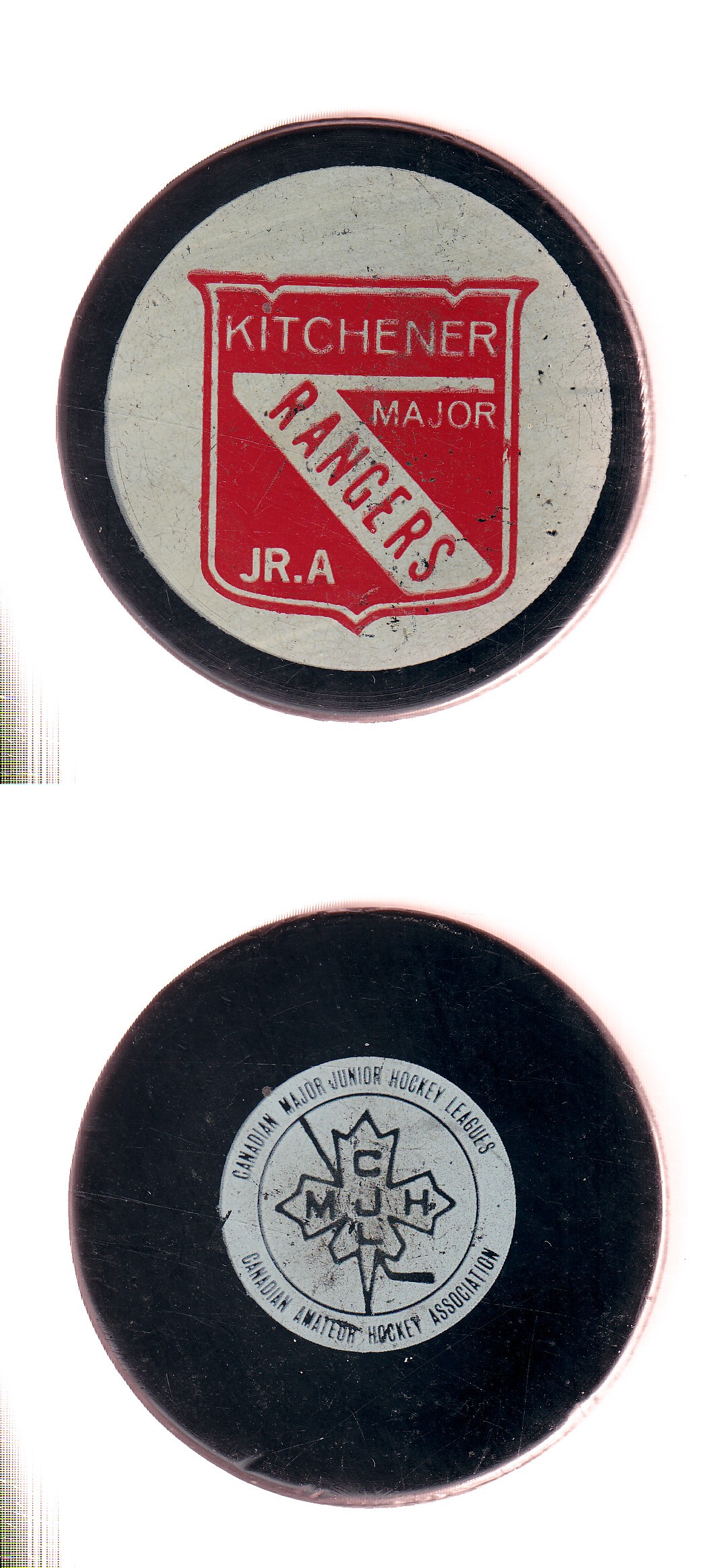 1972-74 VICEROY V2 KITCHENER RANGERS GAME PUCK photo