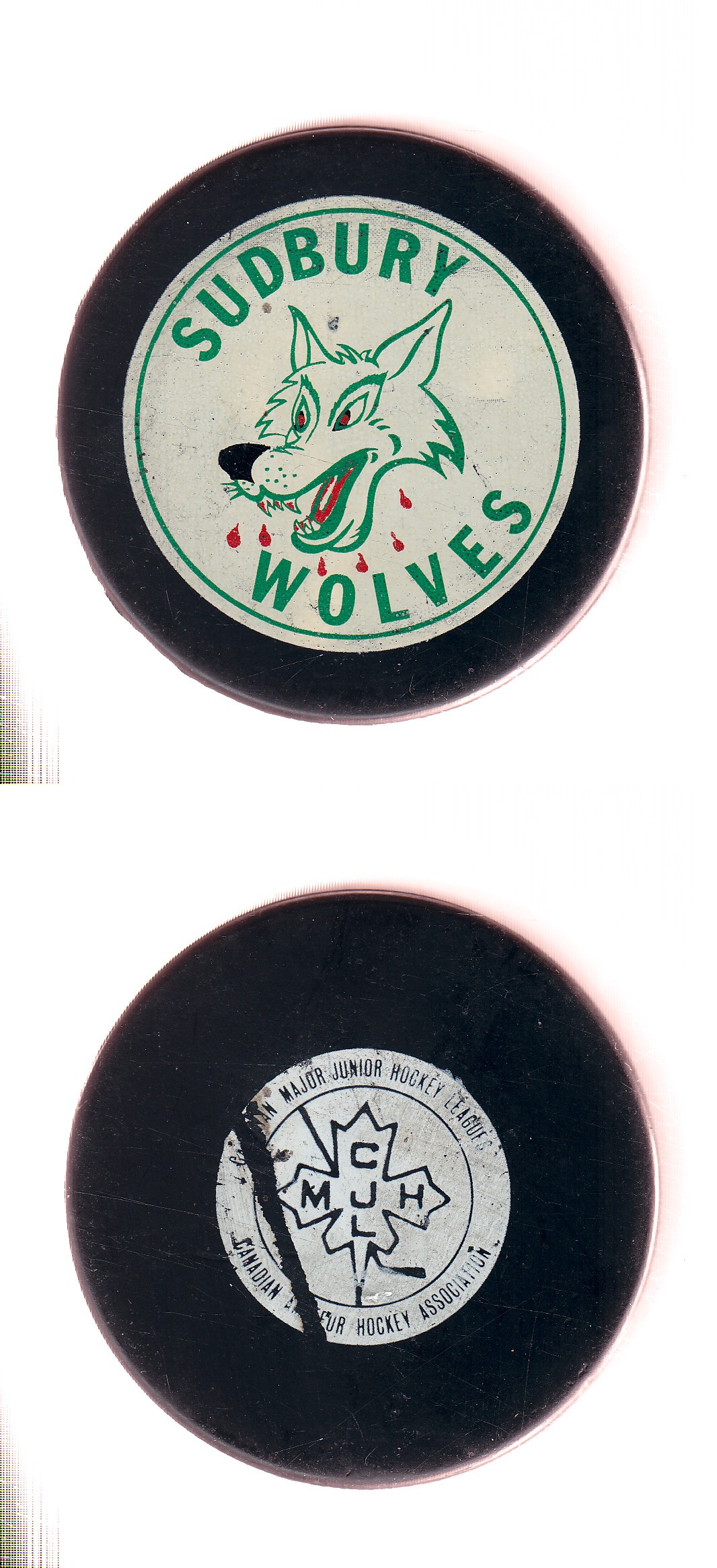 1974-80 VICEROY SUDBURY WOLVES PUCK photo