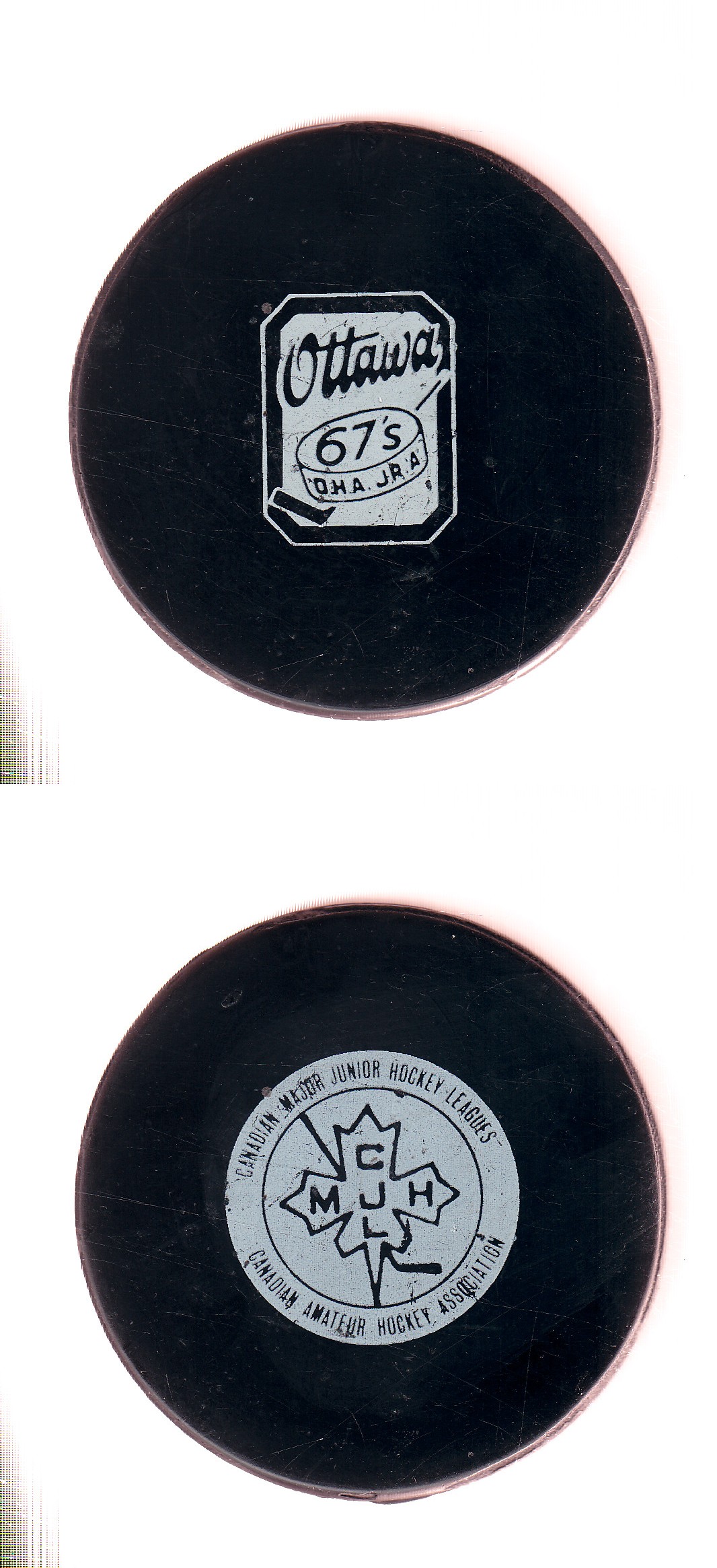 1980-81 VICEROY OTTAWA 67'S GAME PUCK photo 1980-81 VICEROY OTTAWA 67'S GAME PUCK photo