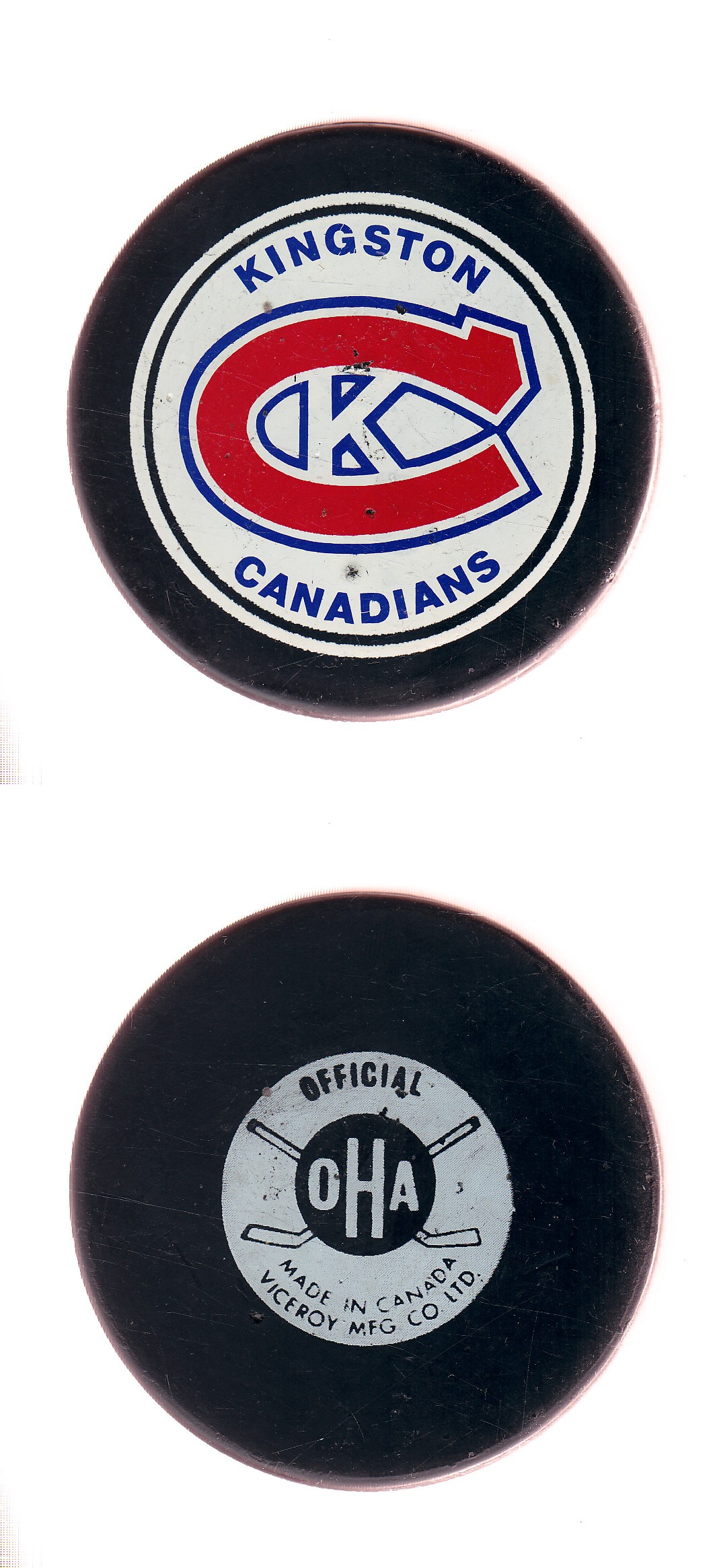 1980-81 VICEROY KINGSTON CANADIANS GAME PUCK photo 1980-81 VICEROY KINGSTON CANADIANS GAME PUCK photo
