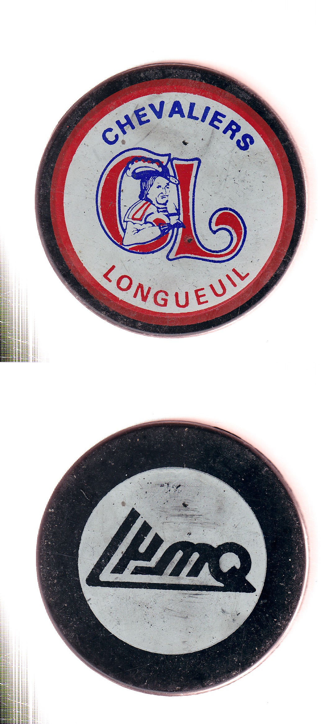 1981-91 VICEROY LONGUEUIL CHEVALIERS PUCK photo 1981-91 VICEROY LONGUEUIL CHEVALIERS PUCK photo