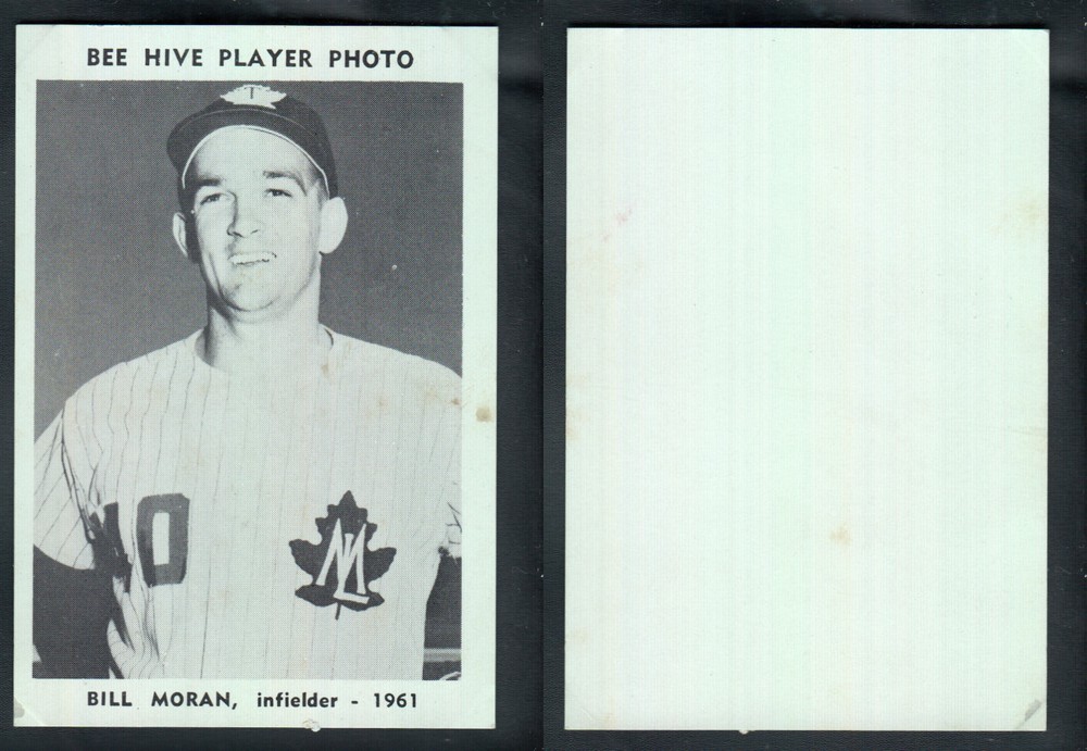 1961 BEEHIVE TORONTO MAPLE LEAFS BASEBALL CARD B. MORAN photo