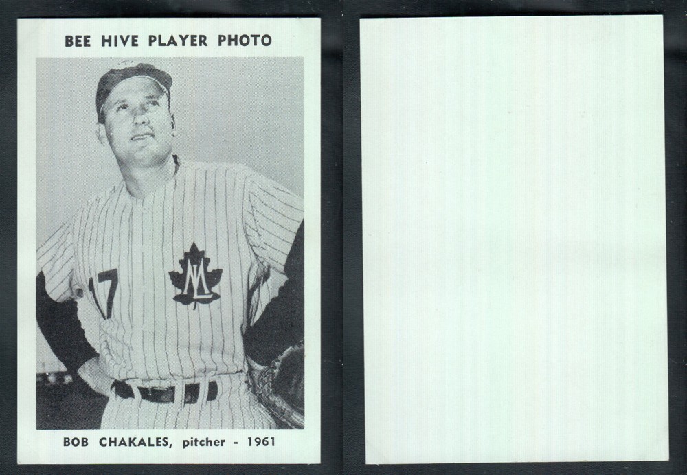 1961 BEEHIVE TORONTO MAPLE LEAFS BASEBALL CARD B. CHAKALES photo