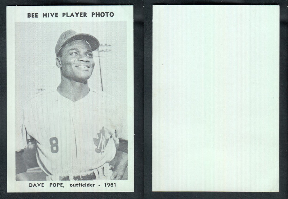 1961 BEEHIVE TORONTO MAPLE LEAFS BASEBALL CARD D. POPE photo 1961 BEEHIVE TORONTO MAPLE LEAFS BASEBALL CARD D. POPE photo