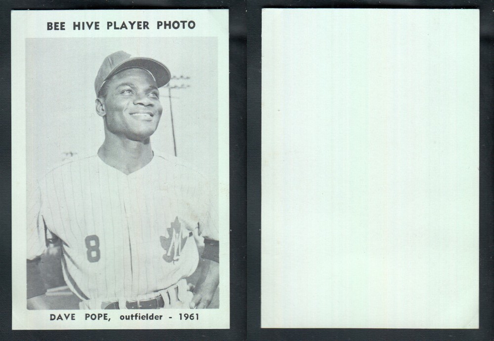 1961 BEEHIVE TORONTO MAPLE LEAFS BASEBALL CARD D. POPE photo