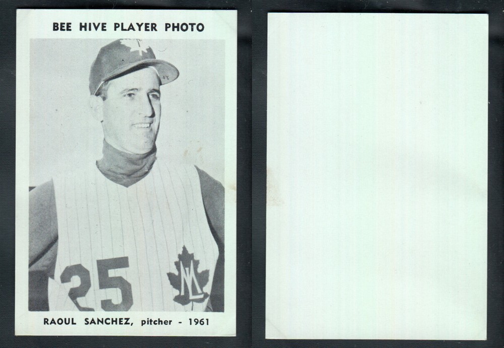 1961 BEEHIVE TORONTO MAPLE LEAFS BASEBALL CARD R. SANCHEZ photo