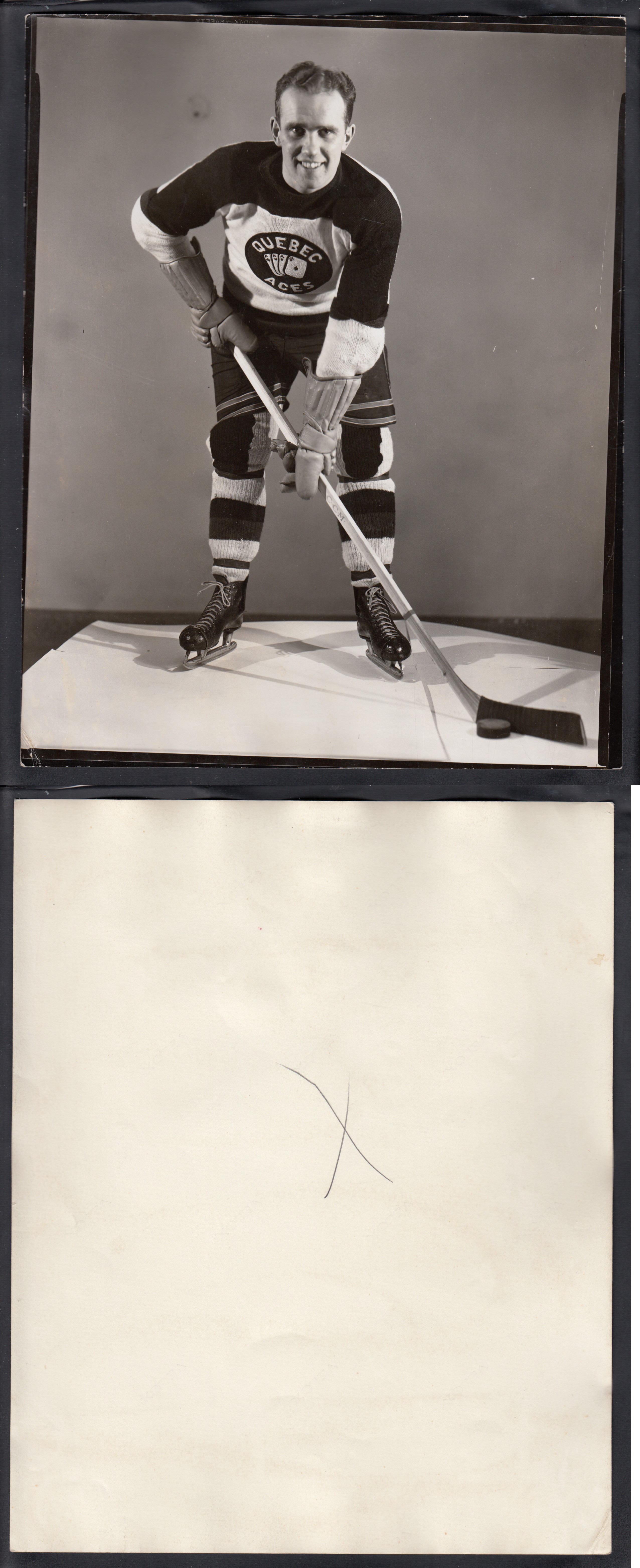 1940'S QUEBEC ACES UNKNOWN PLAYER PHOTO photo