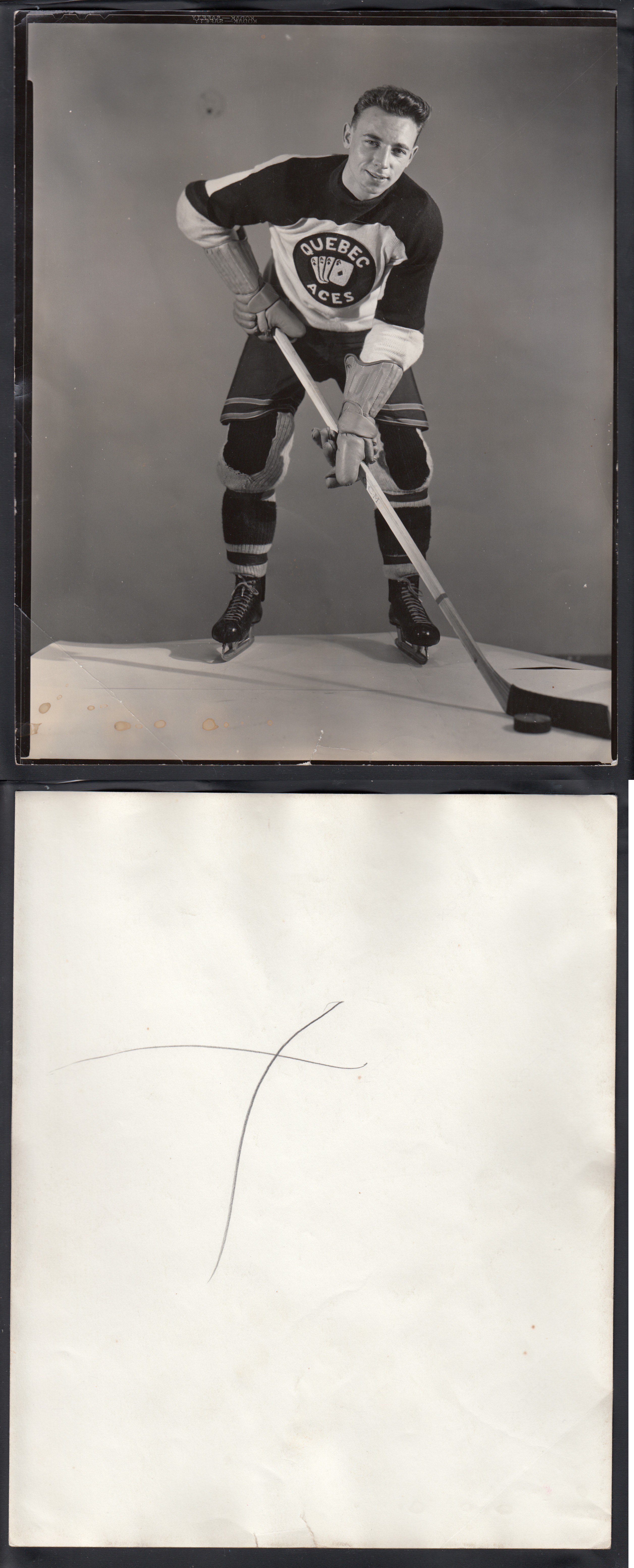 1940'S QUEBEC ACES UNKNOWN PLAYER PHOTO photo