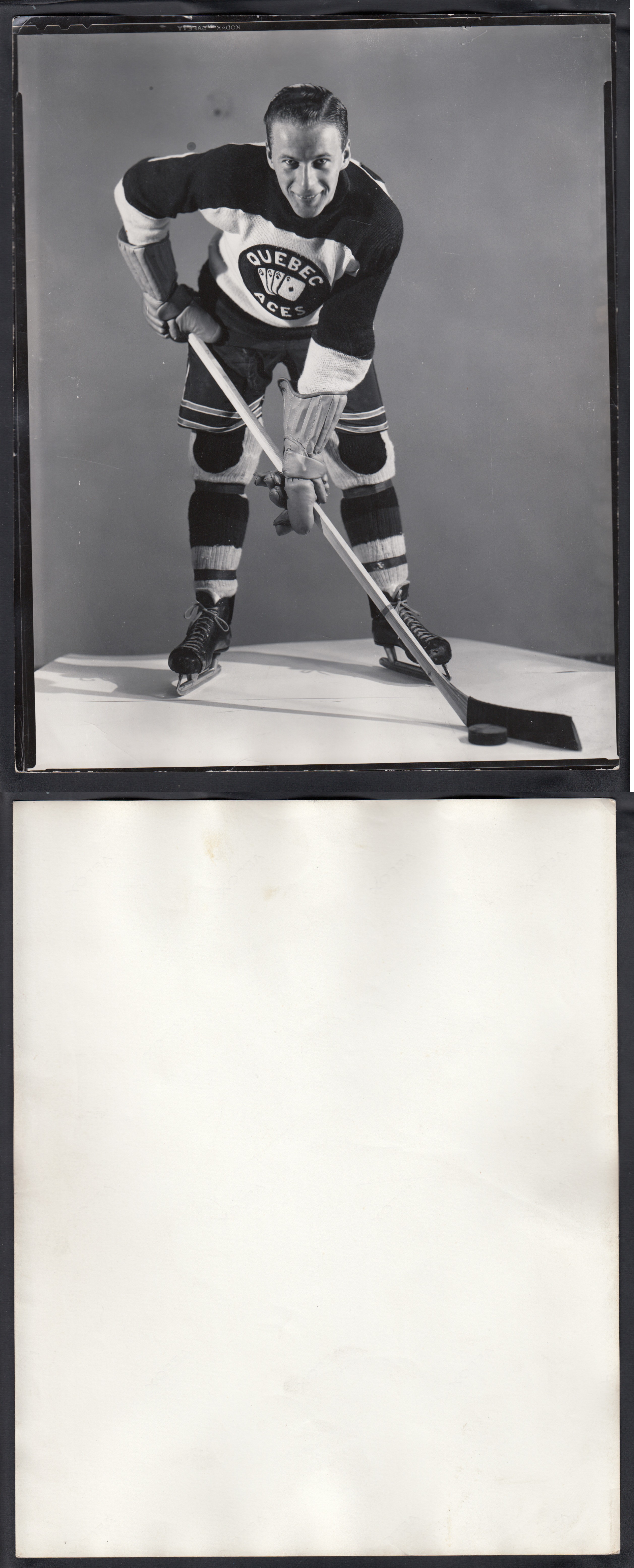 1940'S QUEBEC ACES UNKNOWN PLAYER PHOTO photo