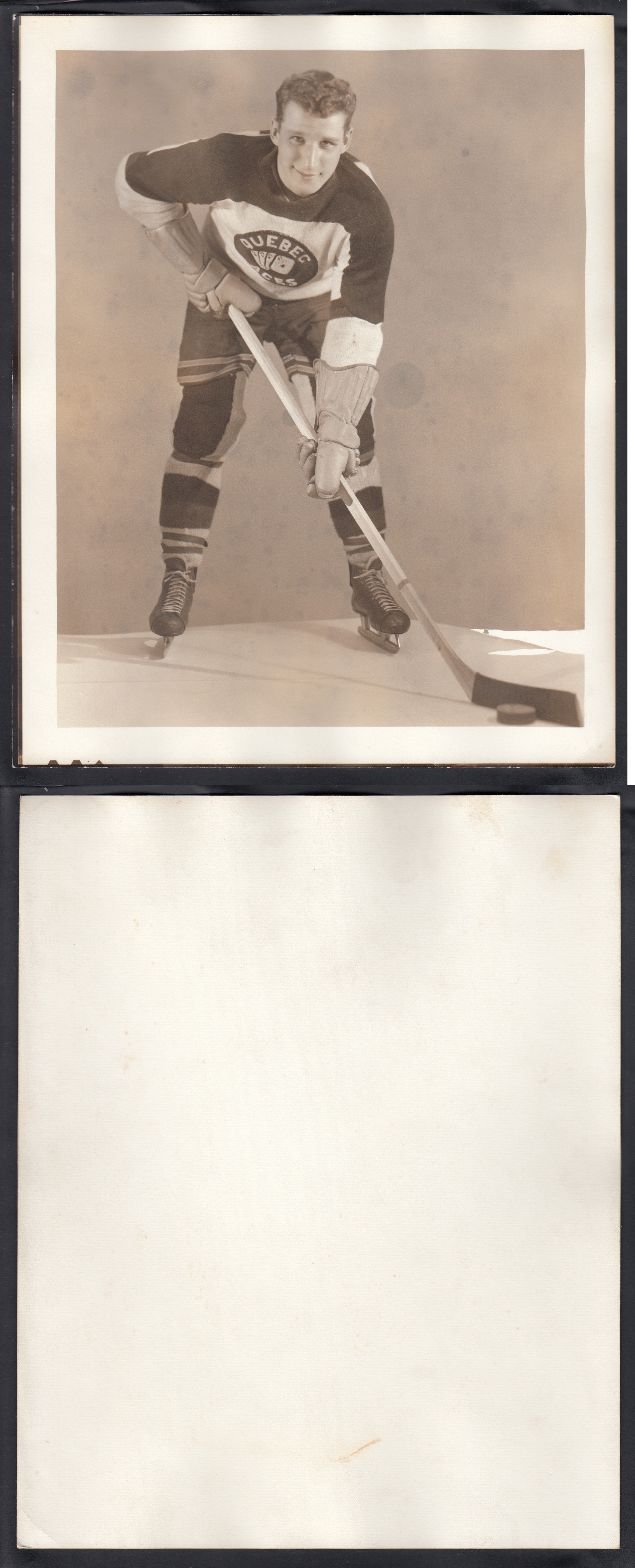 1940'S QUEBEC ACES UNKNOWN PLAYER PHOTO photo