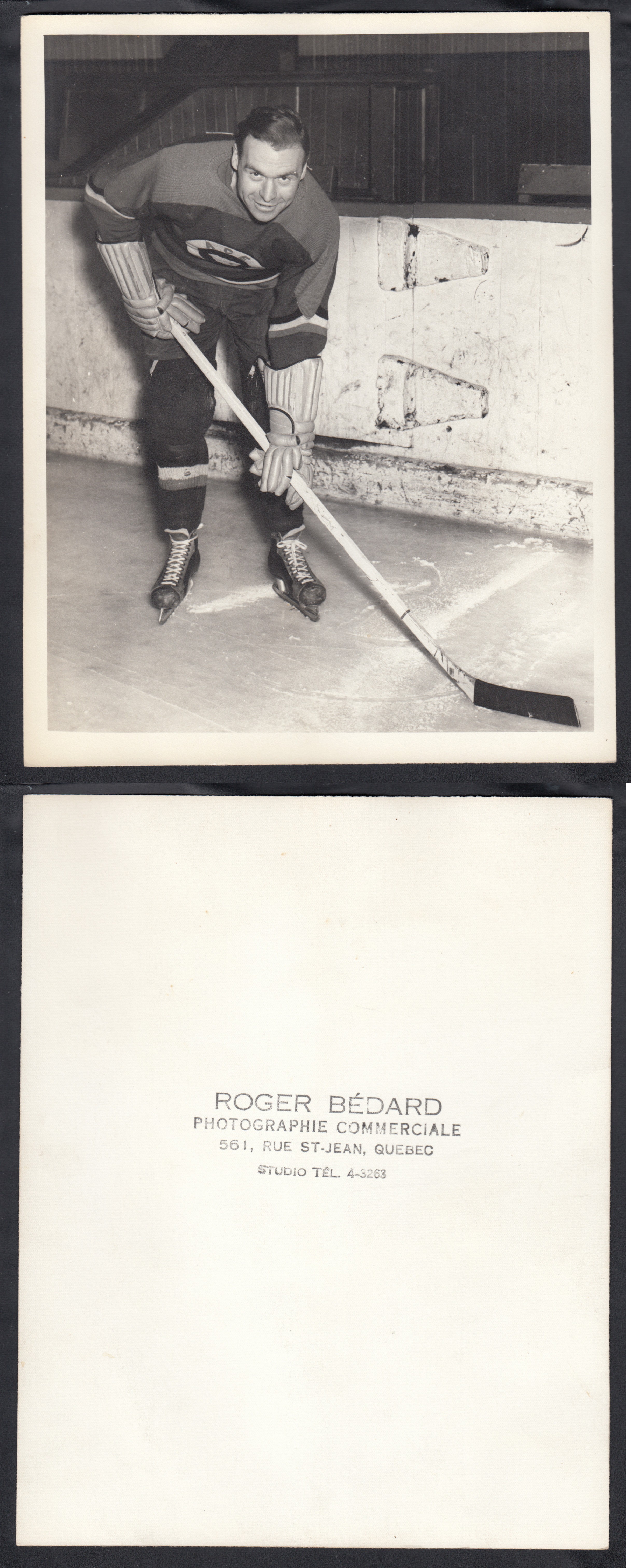 1940'S QUEBEC ACES UNKNOWN PLAYER PHOTO photo