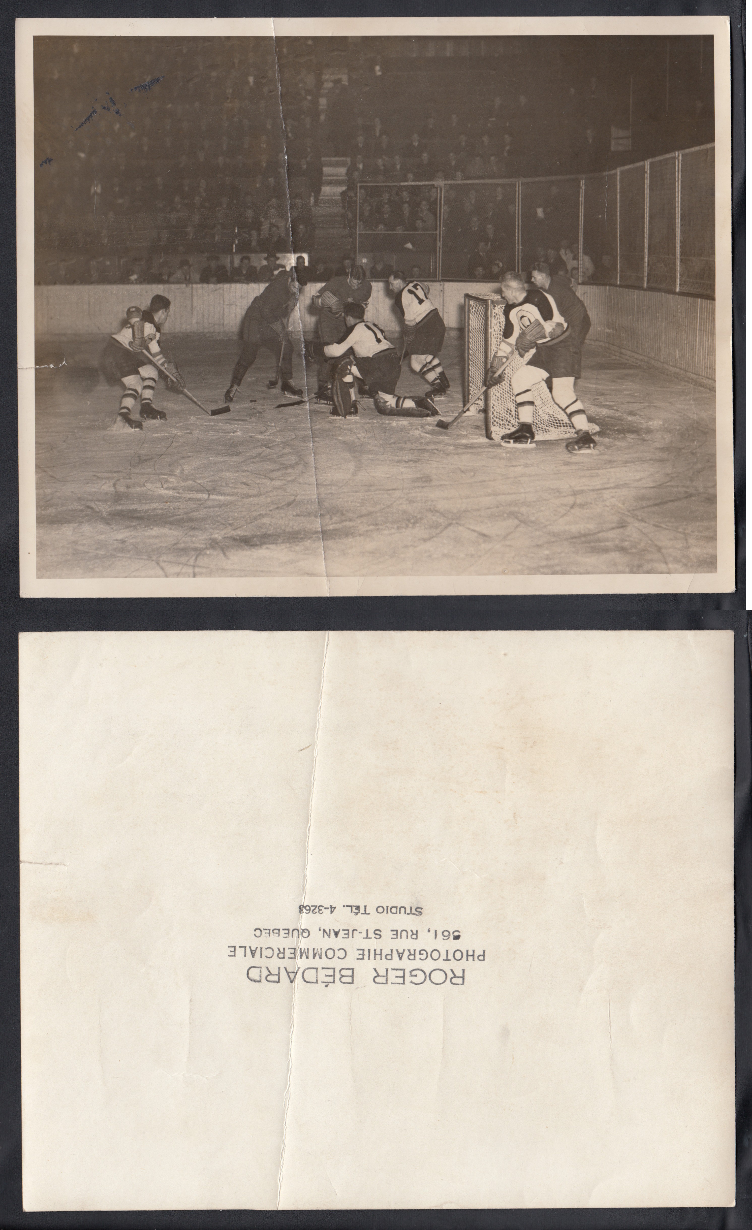 1940'S QUEBEC ACES VS MONTREAL ROYALS PLAYOFF PHOTO photo