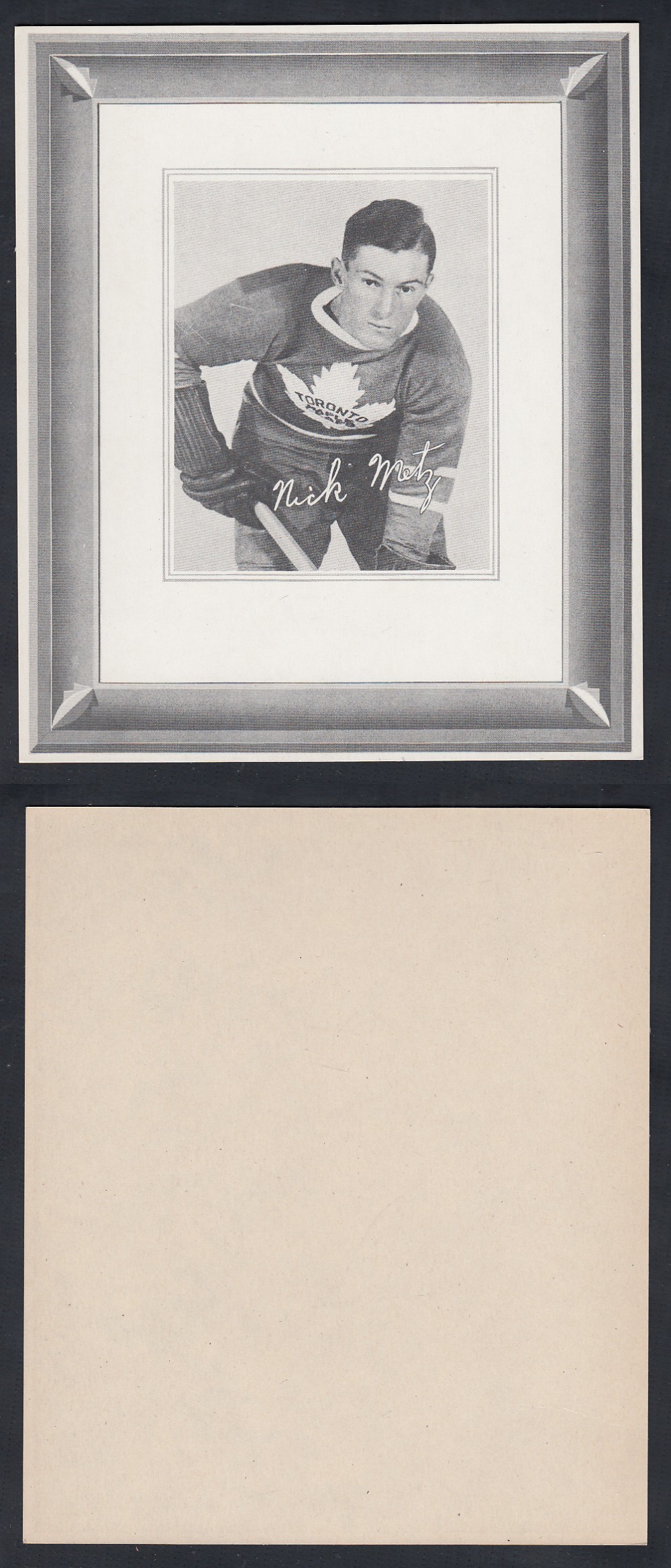 1938-39 QUAKER OATS HOCKEY CARD N. METZ photo 1938-39 QUAKER OATS HOCKEY CARD N. METZ photo