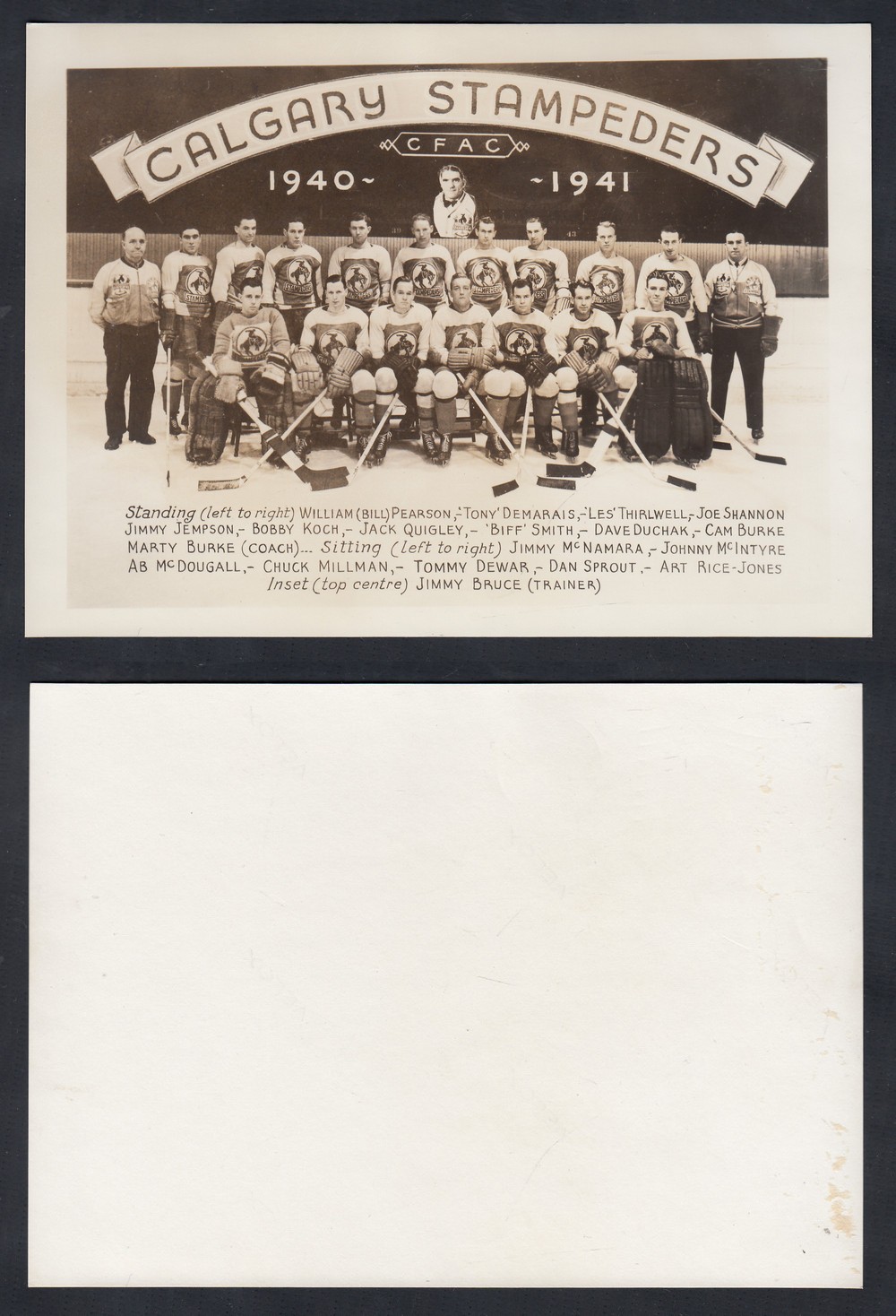 1940-41 CALGARY STAMPEDERS TEAM PHOTO photo