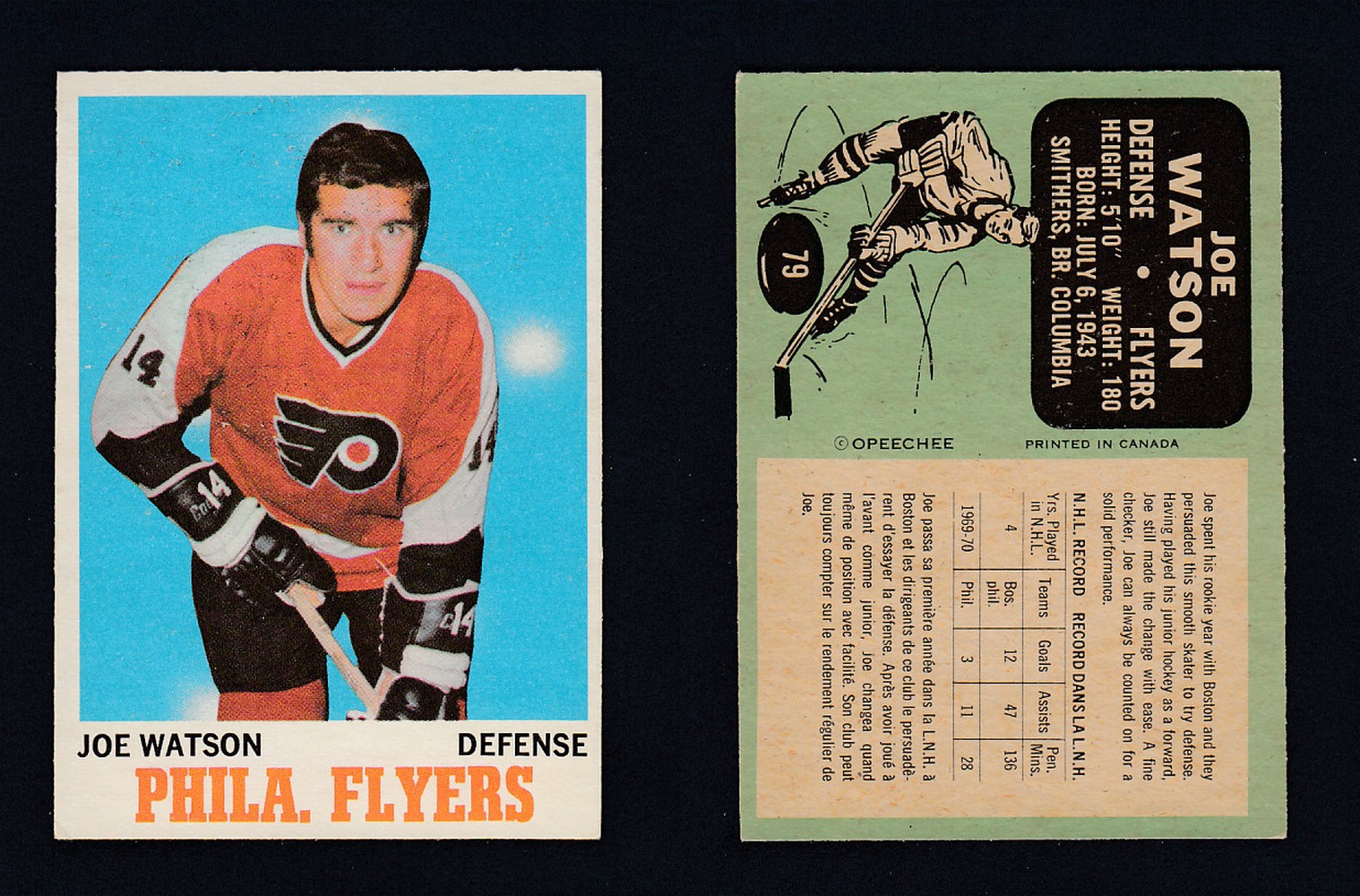 1970-71 O-PEE-CHEE HOCKEY CARD #78 B. PARENT photo 1970-71 O-PEE-CHEE HOCKEY CARD #78 B. PARENT photo