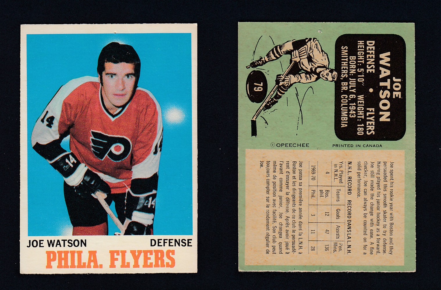 1970-71 O-PEE-CHEE HOCKEY CARD #78 B. PARENT photo 1970-71 O-PEE-CHEE HOCKEY CARD #78 B. PARENT photo