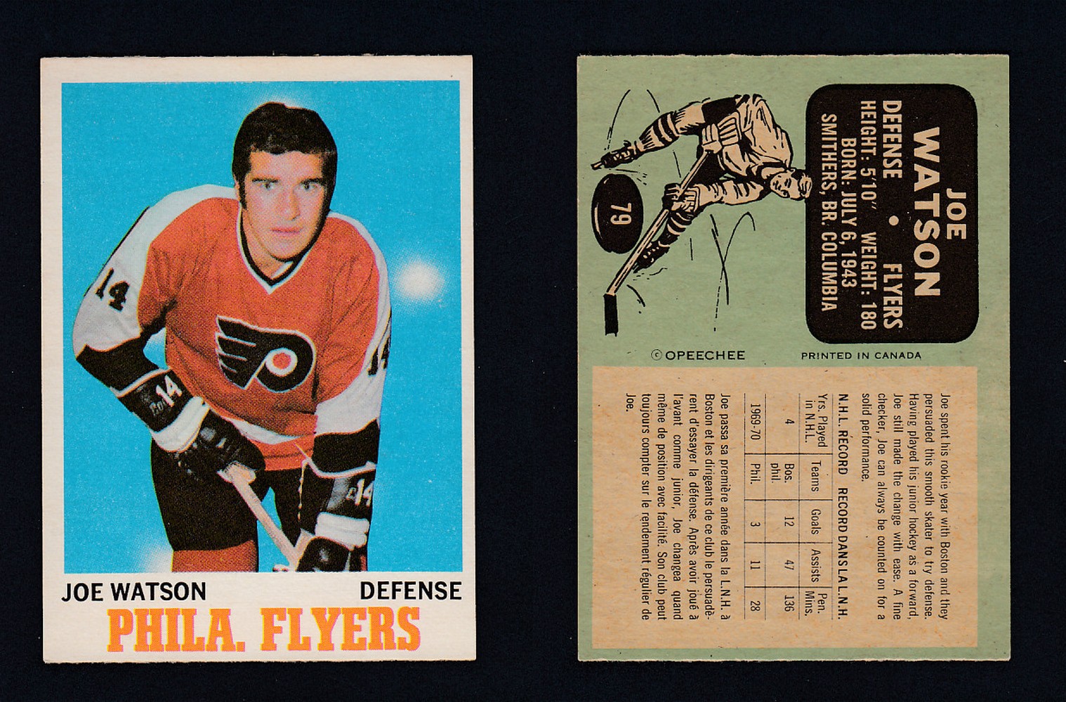 1970-71 O-PEE-CHEE HOCKEY CARD #78 B. PARENT photo 1970-71 O-PEE-CHEE HOCKEY CARD #78 B. PARENT photo