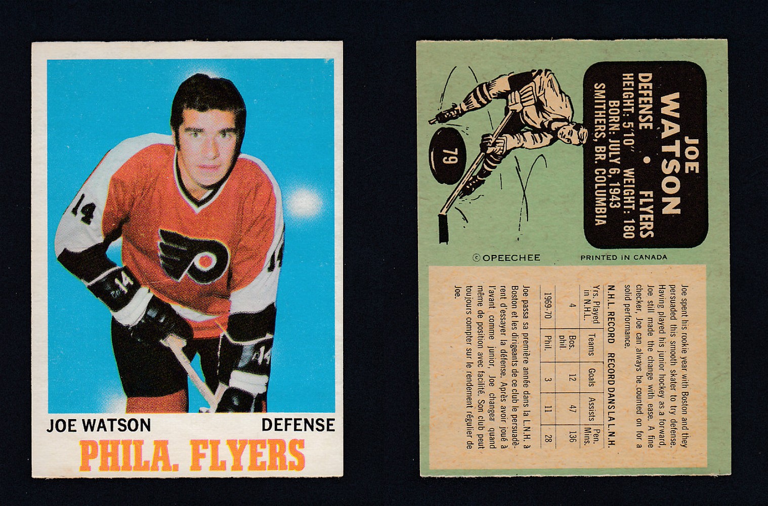 1970-71 O-PEE-CHEE HOCKEY CARD #78 B. PARENT photo 1970-71 O-PEE-CHEE HOCKEY CARD #78 B. PARENT photo