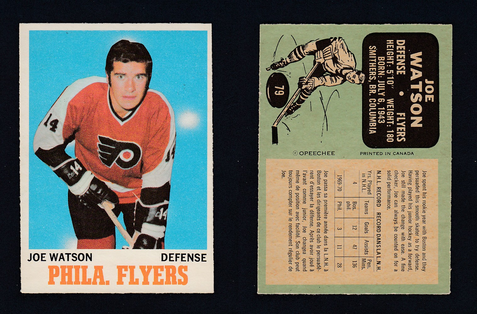1970-71 O-PEE-CHEE HOCKEY CARD #78 B. PARENT photo 1970-71 O-PEE-CHEE HOCKEY CARD #78 B. PARENT photo
