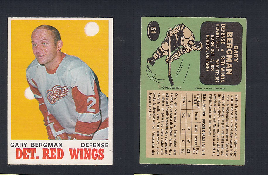 1970-71 O-PEE-CHEE HOCKEY CARD #154 G. BERGMAN photo 1970-71 O-PEE-CHEE HOCKEY CARD #154 G. BERGMAN photo