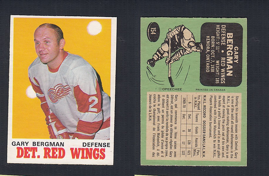 1970-71 O-PEE-CHEE HOCKEY CARD #154 G. BERGMAN photo 1970-71 O-PEE-CHEE HOCKEY CARD #154 G. BERGMAN photo