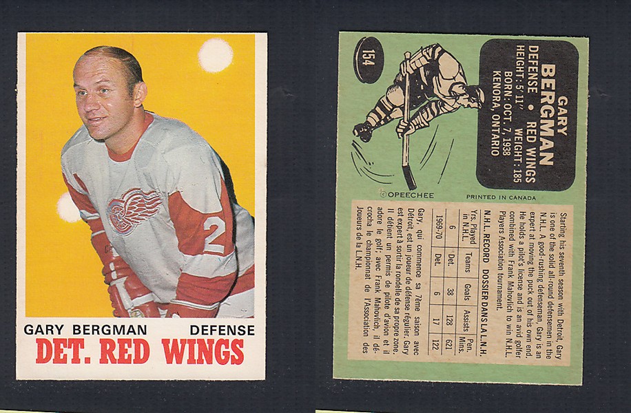 1970-71 O-PEE-CHEE HOCKEY CARD #154 G. BERGMAN photo 1970-71 O-PEE-CHEE HOCKEY CARD #154 G. BERGMAN photo