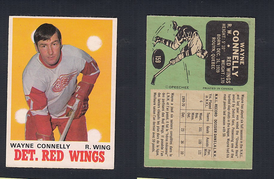 1970-71 O-PEE-CHEE HOCKEY CARD #159 W. CONNELLY photo 1970-71 O-PEE-CHEE HOCKEY CARD #159 W. CONNELLY photo
