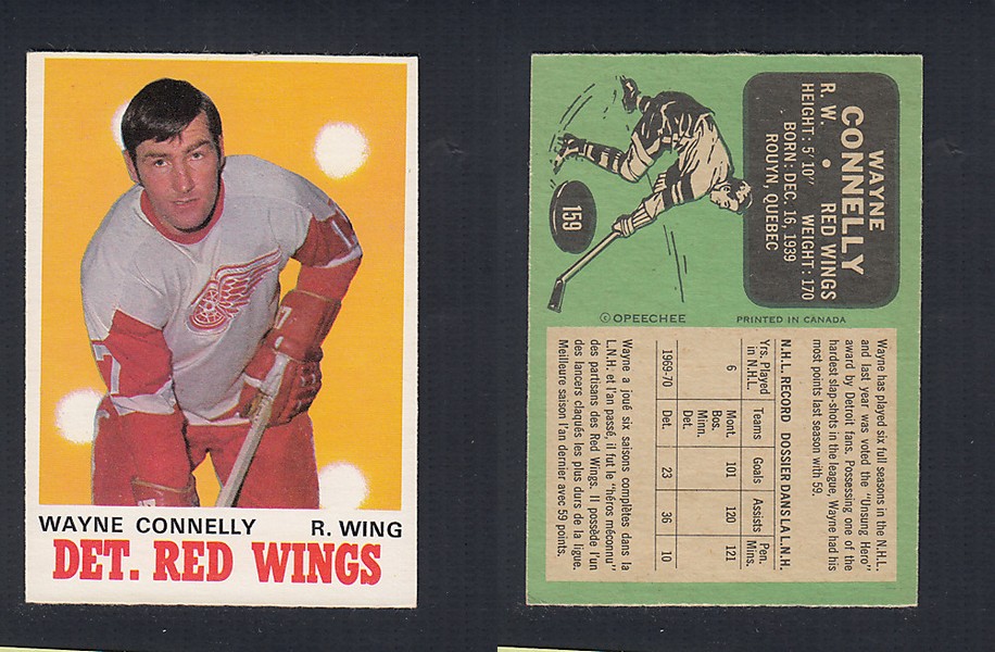 1970-71 O-PEE-CHEE HOCKEY CARD #159 W. CONNELLY photo 1970-71 O-PEE-CHEE HOCKEY CARD #159 W. CONNELLY photo