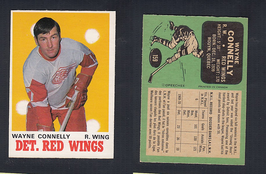 1970-71 O-PEE-CHEE HOCKEY CARD #159 W. CONNELLY photo 1970-71 O-PEE-CHEE HOCKEY CARD #159 W. CONNELLY photo