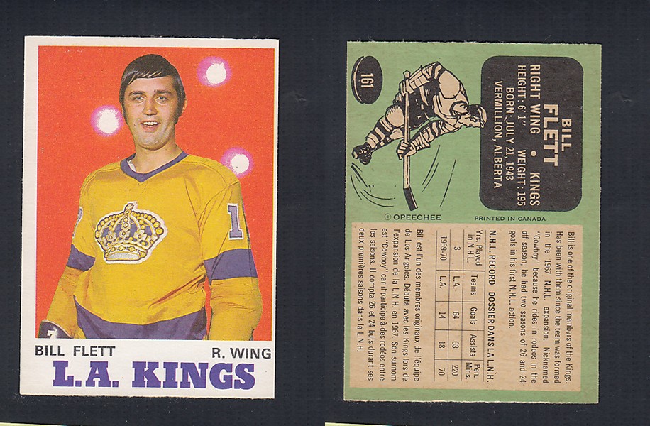 1970-71 O-PEE-CHEE HOCKEY CARD #161 B. FLETT photo 1970-71 O-PEE-CHEE HOCKEY CARD #161 B. FLETT photo