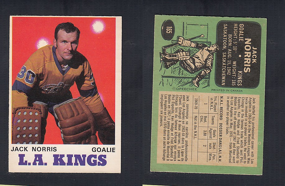 1970-71 O-PEE-CHEE HOCKEY CARD #165 J. NORRIS photo 1970-71 O-PEE-CHEE HOCKEY CARD #165 J. NORRIS photo