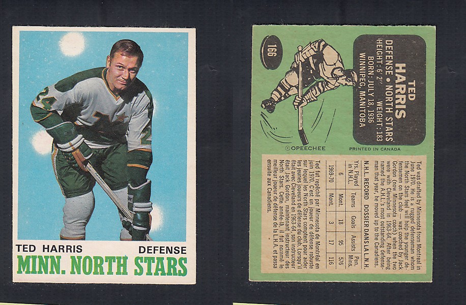 1970-71 O-PEE-CHEE HOCKEY CARD #166 T. HARRIS photo 1970-71 O-PEE-CHEE HOCKEY CARD #166 T. HARRIS photo