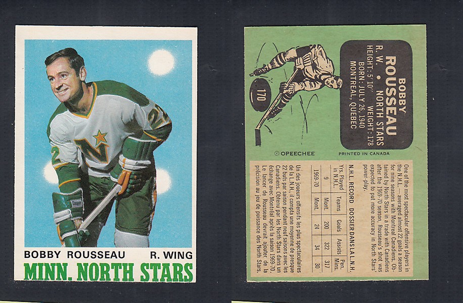1970-71 O-PEE-CHEE HOCKEY CARD #170 B. ROUSSEAU photo 1970-71 O-PEE-CHEE HOCKEY CARD #170 B. ROUSSEAU photo